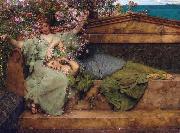 Alma-Tadema, Sir Lawrence In a Rose Garden (mk23) oil on canvas